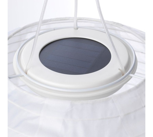 Lampa wisząca na energię słon. LED, na zewnątrz/kula biały SOLVINDEN 006.150.08