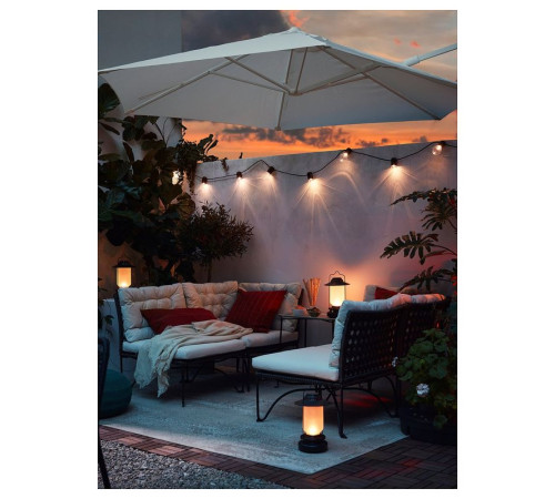 Girlanda LED, 12 lampek, czarny/na zewnątrz SVARTRÅ 305.218.00