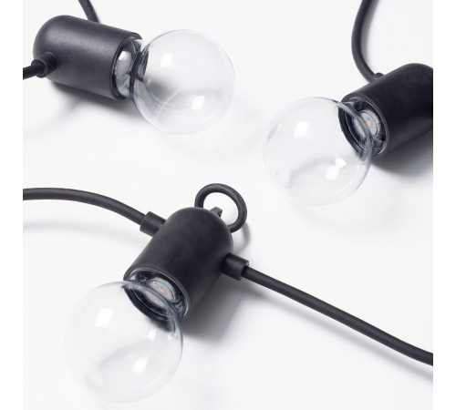 Girlanda LED, 12 lampek, czarny/na zewnątrz SVARTRÅ 305.218.00