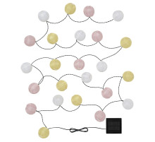 Girlanda LED, 24 lampki, na baterię słoneczną kula/żółty różowy SOLVINDEN 406.151.72