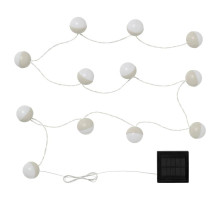 Girlanda LED, 12 lampek, na baterię słoneczną/beżowy biały SOLVINDEN 506.191.84
