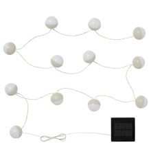 Girlanda LED, 12 lampek, na baterię słoneczną/beżowy biały SOLVINDEN 506.191.84