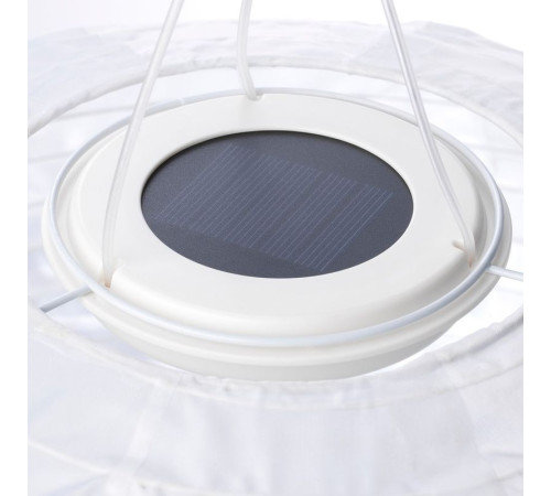 Lampa wisząca na energię słon. LED, na zewnątrz/kula biały SOLVINDEN 606.150.29