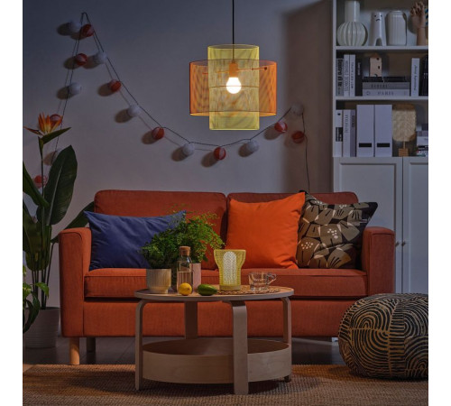 Lampa sufitowa, siatka pomarańczowy/jasnozielony SOLVINDEN 006.174.13