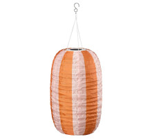 Lampa wisząca, wzór w paski na baterię słoneczną/pomarańczowy różowy SOLVINDEN 306.146.82