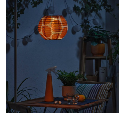 Lampa wisząca, kropki/na baterię słoneczną pomarańczowy SOLVINDEN 306.147.38