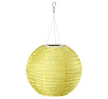 Lampa wisząca na energię słon. LED, na zewnątrz kula/żółty SOLVINDEN 706.147.03