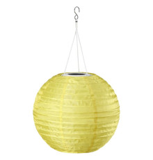 Lampa wisząca na energię słon. LED, na zewnątrz kula/żółty SOLVINDEN 706.147.03