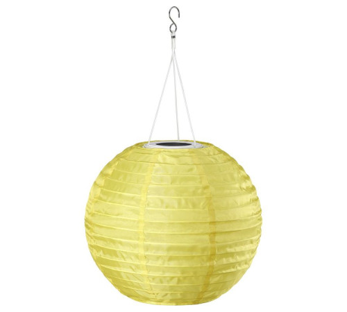 Lampa wisząca na energię słon. LED, na zewnątrz kula/żółty SOLVINDEN 706.147.03