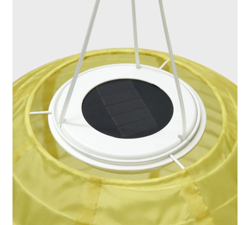 Lampa wisząca na energię słon. LED, na zewnątrz kula/żółty SOLVINDEN 706.147.03