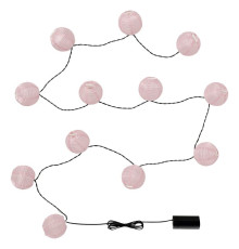Girlanda LED, 12 lampek, na baterie różowy SOLVINDEN 806.154.86