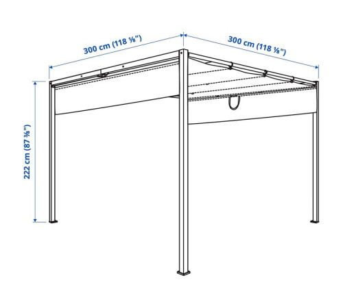 Pergola, szarobeżowy/ciemny szarobeżowy HAMMARÖN 205.492.39