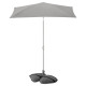 Parasol z podstawą, szary/ciemnoszary LILLEÖ / IGGÖN 395.762.04