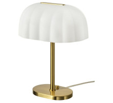 Lampa stołowa, opalowa biel szkło/mosiądzowane AKTERSPRING 005.865.48