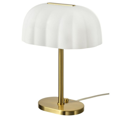 Lampa stołowa, opalowa biel szkło/mosiądzowane AKTERSPRING 005.865.48