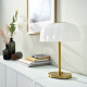 Lampa stołowa, opalowa biel szkło/mosiądzowane AKTERSPRING 005.865.48