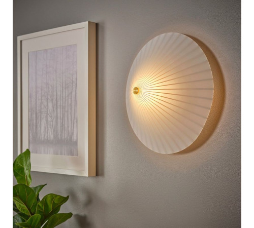 Lampa ścienna, stała instalacja, wzór w paski/biały szkło RORKULT 005.754.32