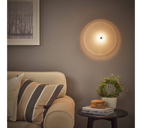Lampa ścienna, stała instalacja, wzór w paski/biały szkło RORKULT 005.754.32