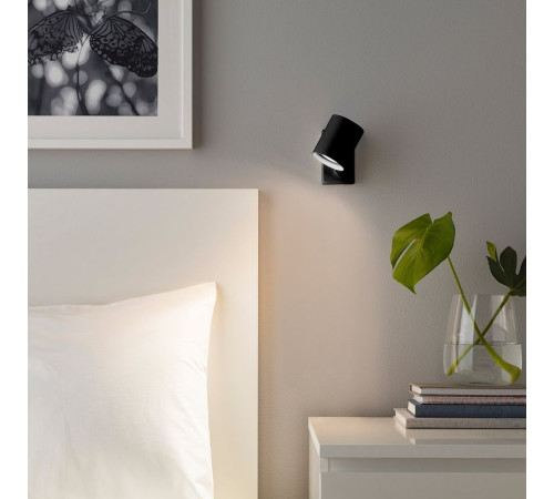 Kinkiet/lampa do czyt, inst stała, antracyt NYMÅNE 104.152.16