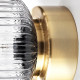 Lampa ścienna, stała instalacja, mosiądz/szare szkło przezroczyste SOLKLINT 304.720.22