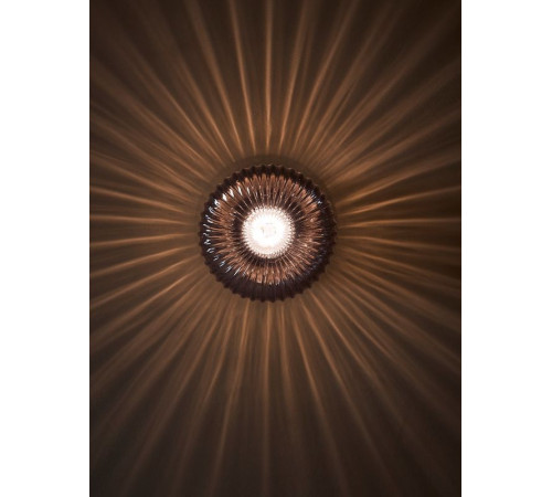 Lampa ścienna, stała instalacja, mosiądz/szare szkło przezroczyste SOLKLINT 304.720.22