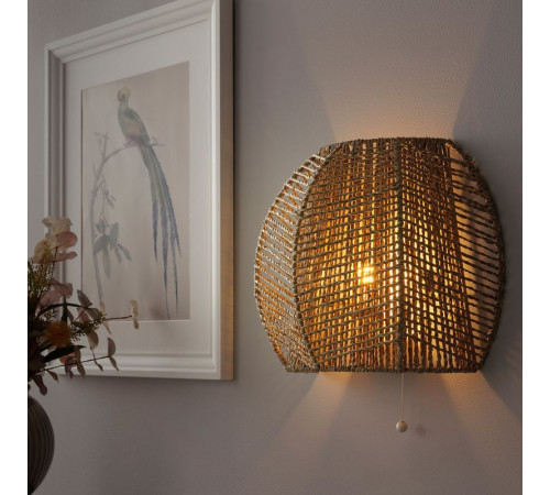 Lampa ścienna, stała instalacja, turzyca/wykonano ręcznie MÅNALG 604.846.98