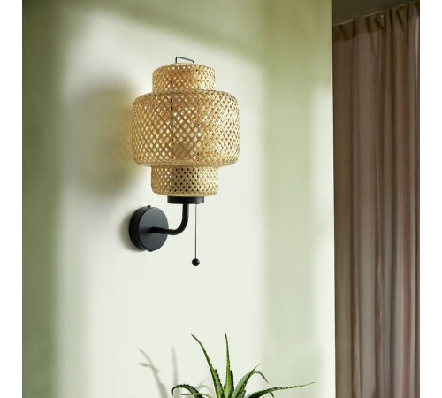 Lampa ścienna, stała instalacja, bambus/wykonano ręcznie SINNERLIG 705.512.15