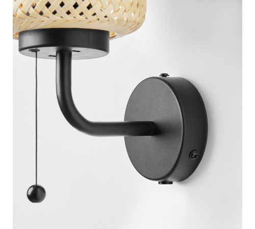 Lampa ścienna, stała instalacja, bambus/wykonano ręcznie SINNERLIG 705.512.15