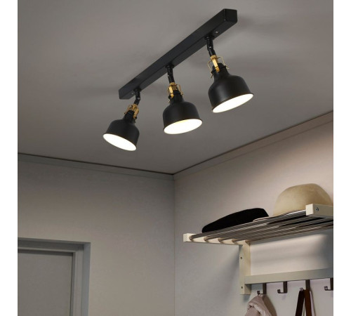 Lampa sufitowa, 3 reflektory, czarny RANARP 703.963.90