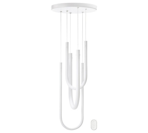 Lampa wisząca LED, można przyciemniać smart/białe szkło białe spektrum VARMBLIXT 306.252.23