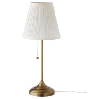 Lampa stołowa, mosiądz/biały ÅRSTID 303.213.73