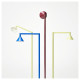 Напольная лампа, синяя, IKEA PS 2026 506.085.19