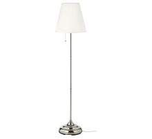 Lampa podłogowa, niklowano/biały ÅRSTID 601.638.62