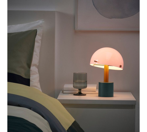 Lampa LED na baterie, jasnoróżowy/ciemny szarozielony NÖDMAST 505.759.05