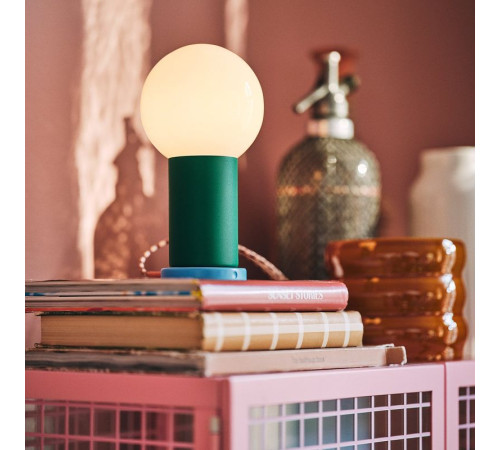 Przenośna lampa LED, na baterie można przyciemniać/zielony jasnoróżowy IKEA PS 2026 506.085.57