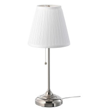 Lampa stołowa, niklowano/biały ÅRSTID 702.806.34