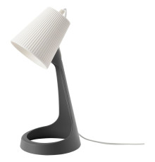 Lampa biurkowa, ciemnoszary/biały SVALLET 703.584.87