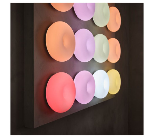 Lampa LED stołowa/ścienna, można przyciemniać smart/białe szkło kolorowe i białe spektrum VARMBLIXT 706.129.40