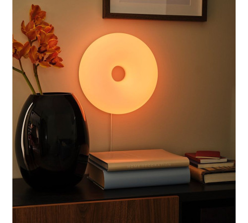 Lampa LED stołowa/ścienna, można przyciemniać smart/białe szkło kolorowe i białe spektrum VARMBLIXT 706.129.40