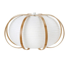 Klosz lampy wiszącej, biały/bambus TAGGTOFS 005.667.34