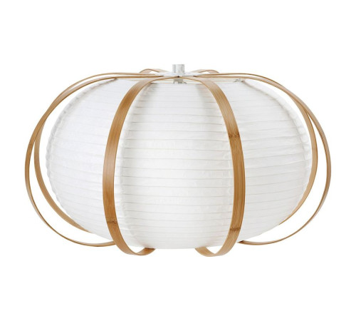 Klosz lampy wiszącej, biały/bambus TAGGTOFS 005.667.34