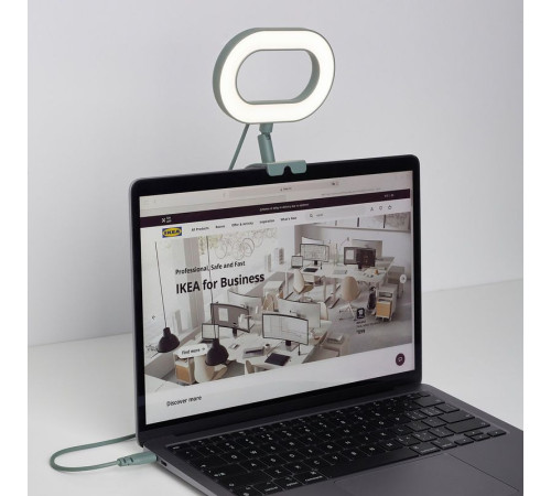 Lampa pierścieniowa LED, można przyciemniać/turkusowy STÄNKREGN 005.421.54