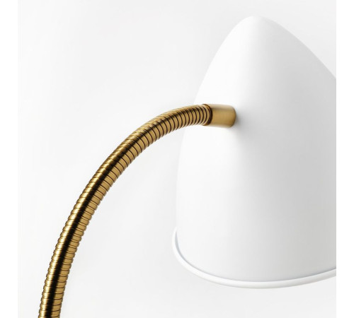 Lampa biurkowa LED, biały/kolor mosiądzu ISNÅLEN 605.012.64