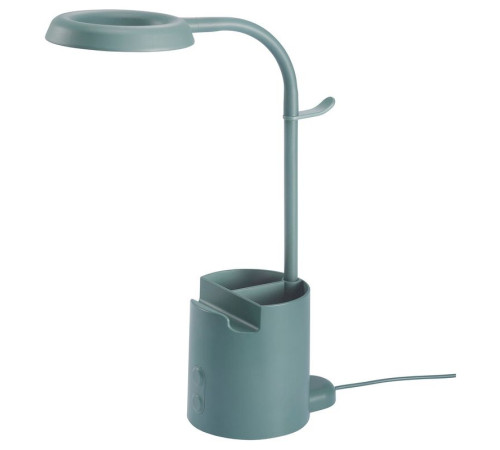 Lampa biurkowa LED, z pojemnikiem można przyciemniać/turkusowy BRUNBÅGE 605.421.70