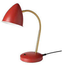 Lampa biurkowa LED, czerwony/kolor mosiądzu ISNÅLEN 805.200.11