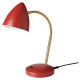 Lampa biurkowa LED, czerwony/kolor mosiądzu ISNÅLEN 805.200.11