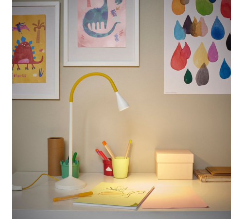 Lampka na biurko LED, żółty/biały NÄVLINGE 805.747.11