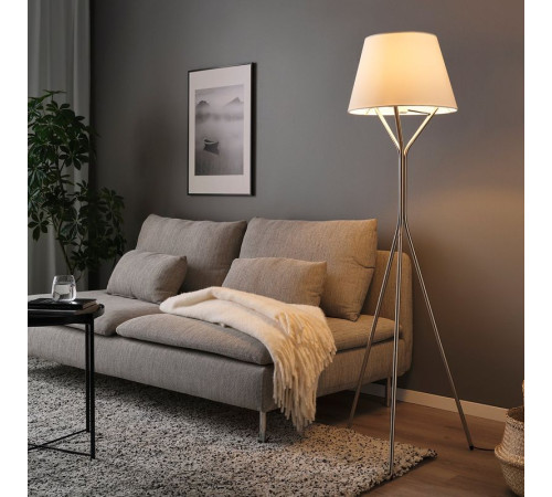 Lampa podłogowa, niklowano BLÄNKFYR 005.666.87