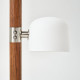 Lampa podłogowa/do czytania, opalowa biel szkło/ciemnobrązowy dąb MOSSPLYM 106.137.68