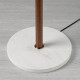 Lampa podłogowa/do czytania, opalowa biel szkło/ciemnobrązowy dąb MOSSPLYM 106.137.68